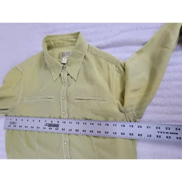 Ryan Michael Women's Western Shirt - Green - Picture 6 of 9